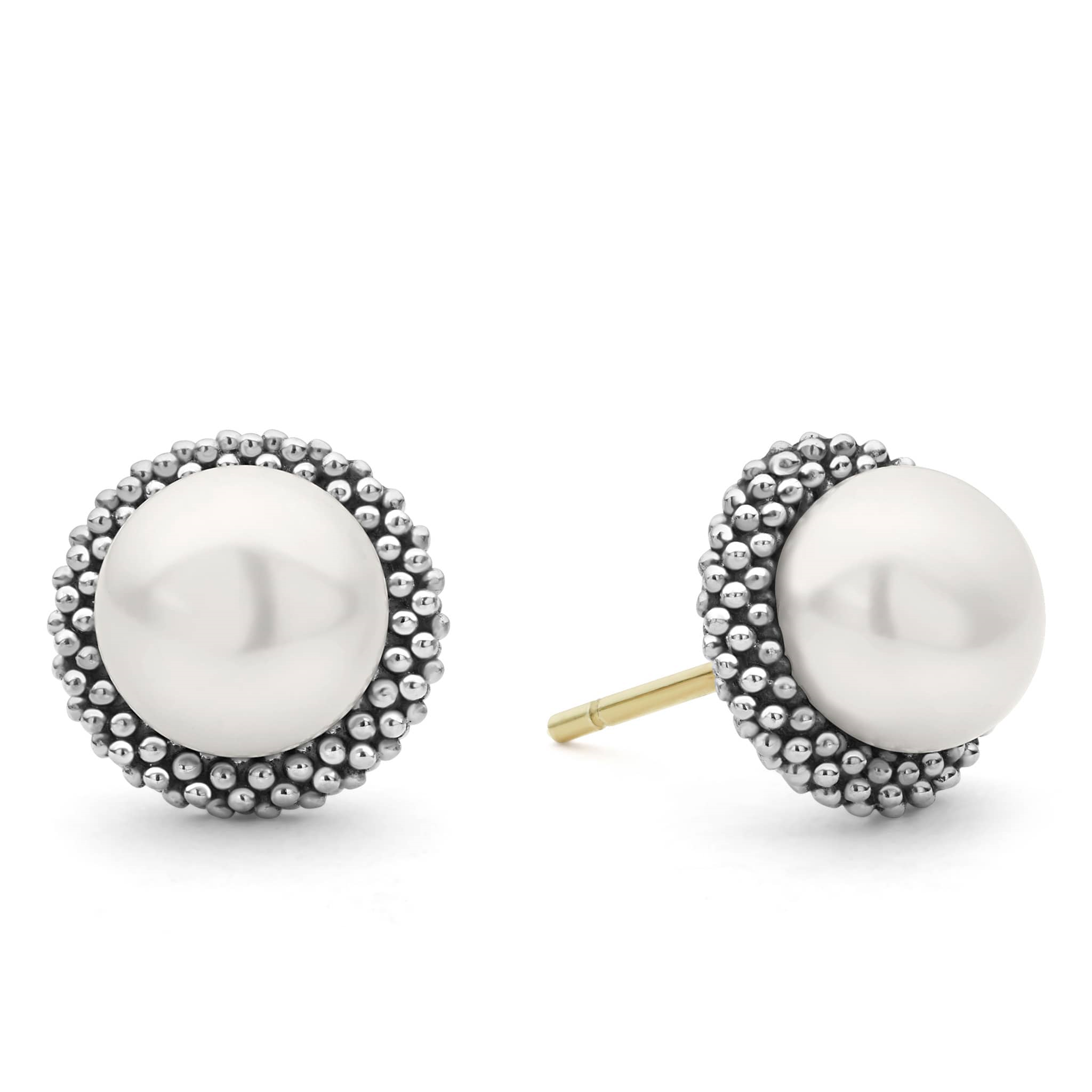 Lagos Sterling Silver Luna Pearl Studs