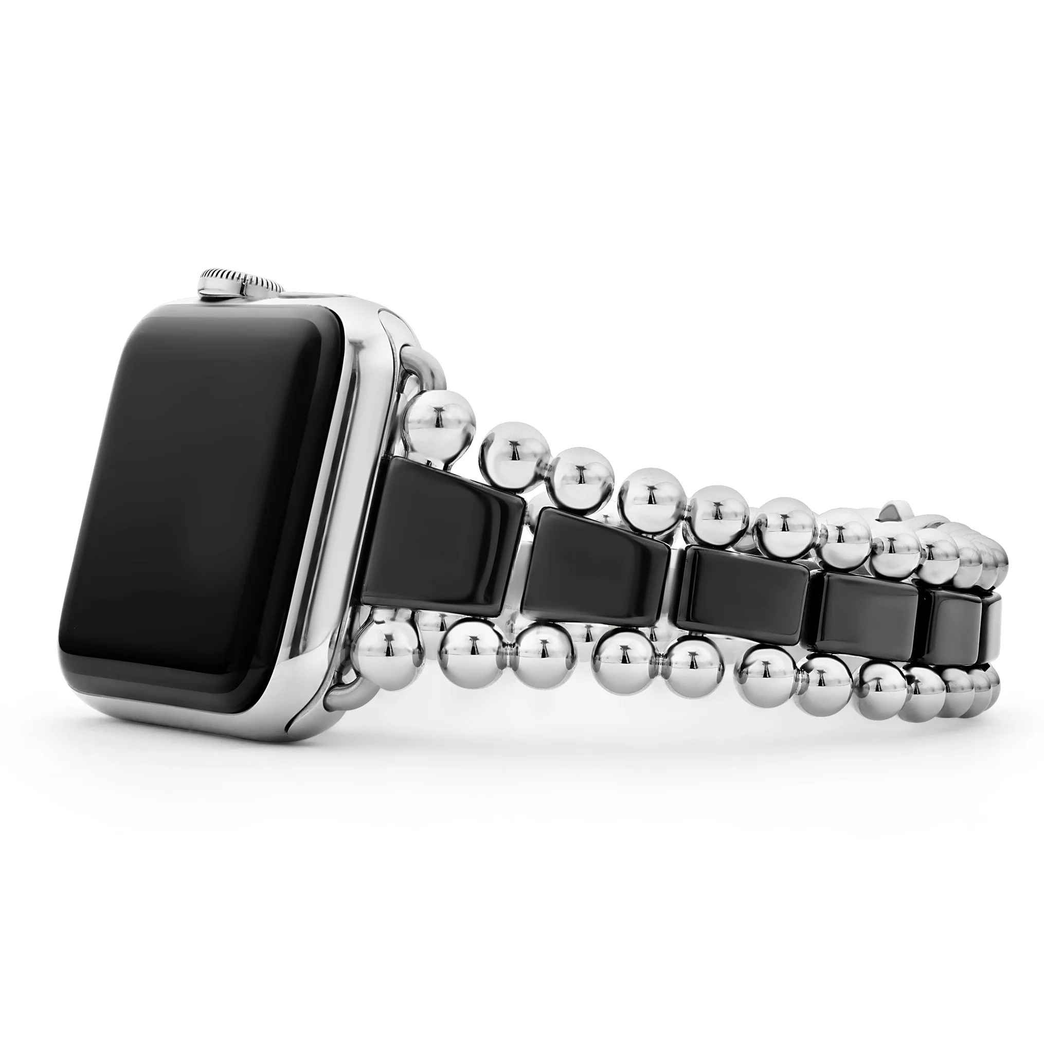 Lagos Stainless Steel Caviar Black Ceramic Smart Watch Bracelet