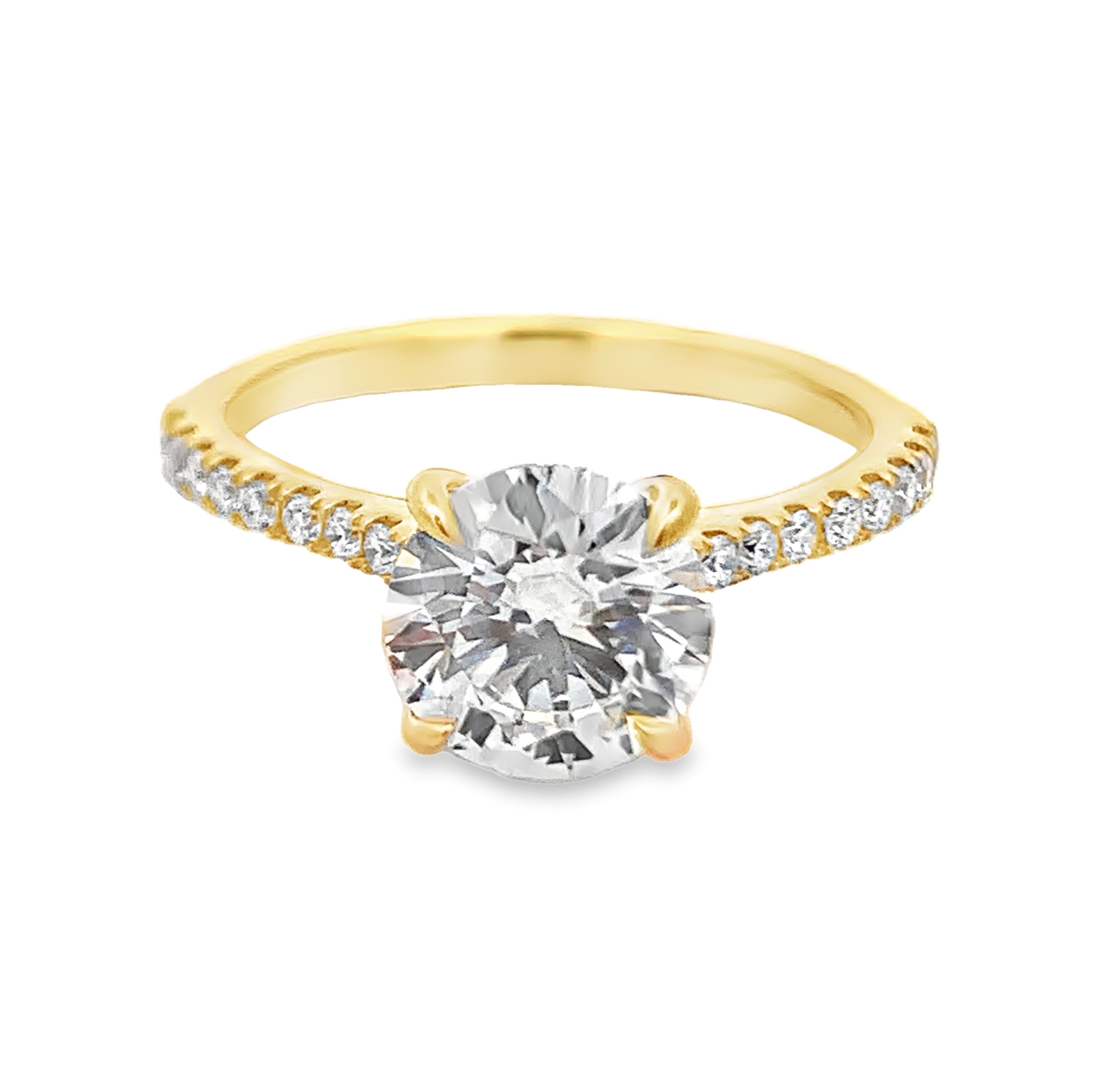 14K Yellow Gold 1.5-Carat Lab Grown Diamond Engagement Ring