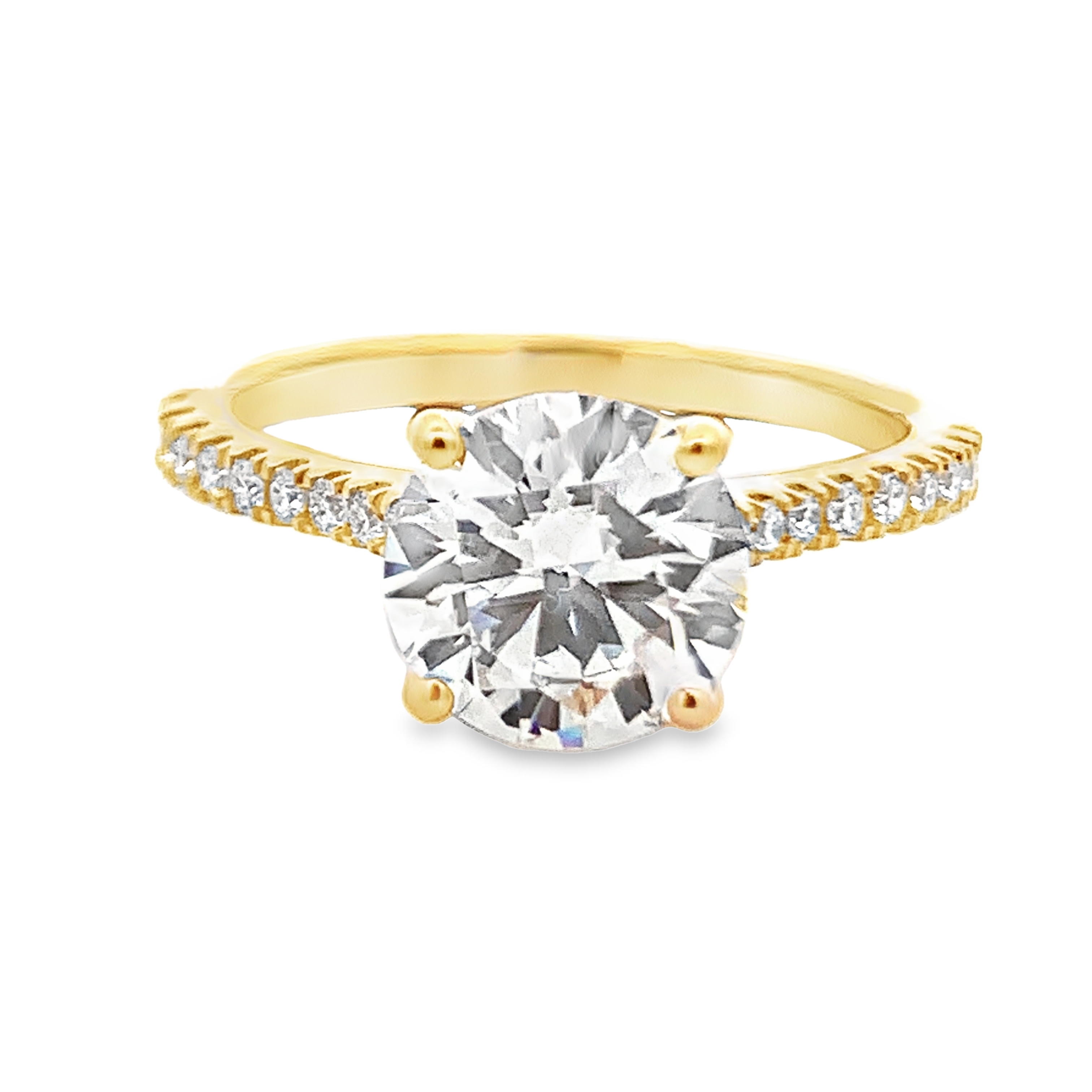 14K Yellow Gold 2-Carat Lab Grown Diamond Engagement Ring