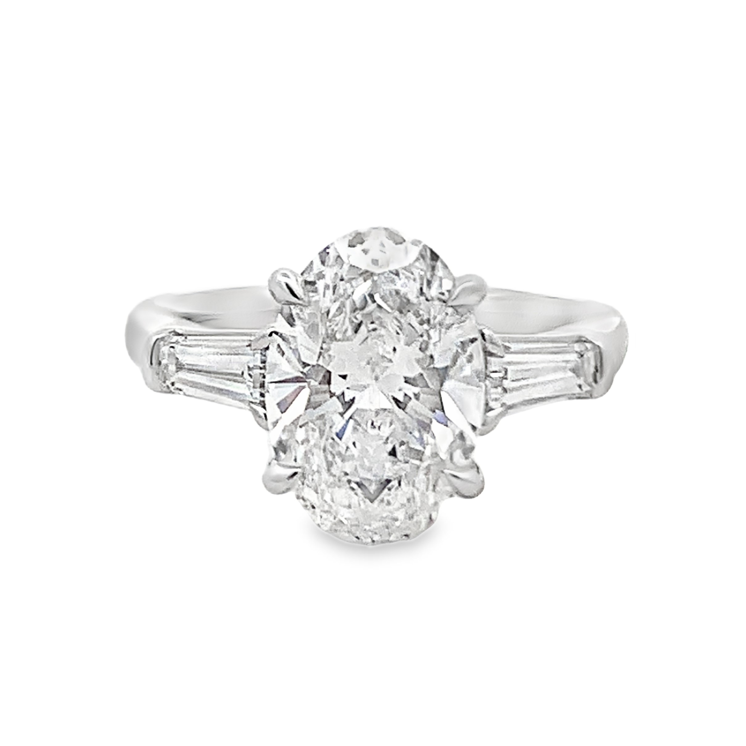 14K White Gold Lab Grown Diamond Oval Engagement Ring