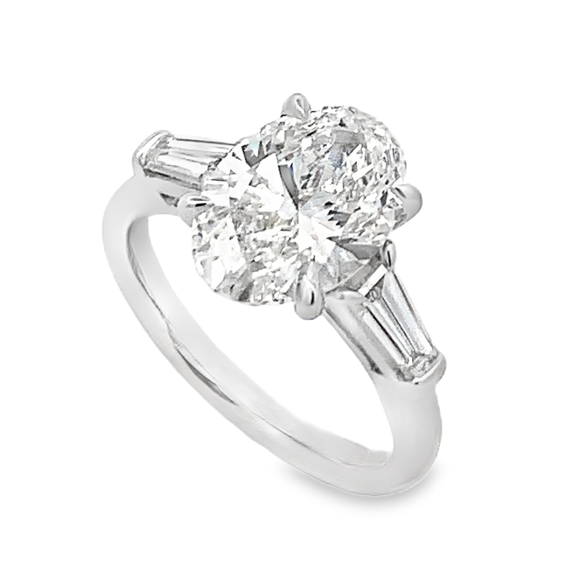 14K White Gold Lab Grown Diamond Oval Engagement Ring