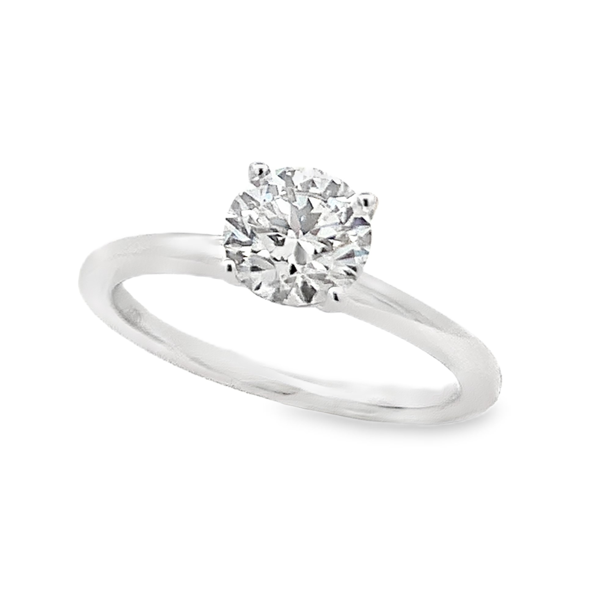 14K White Gold Lab Grown Diamond Solitaire Engagement Ring