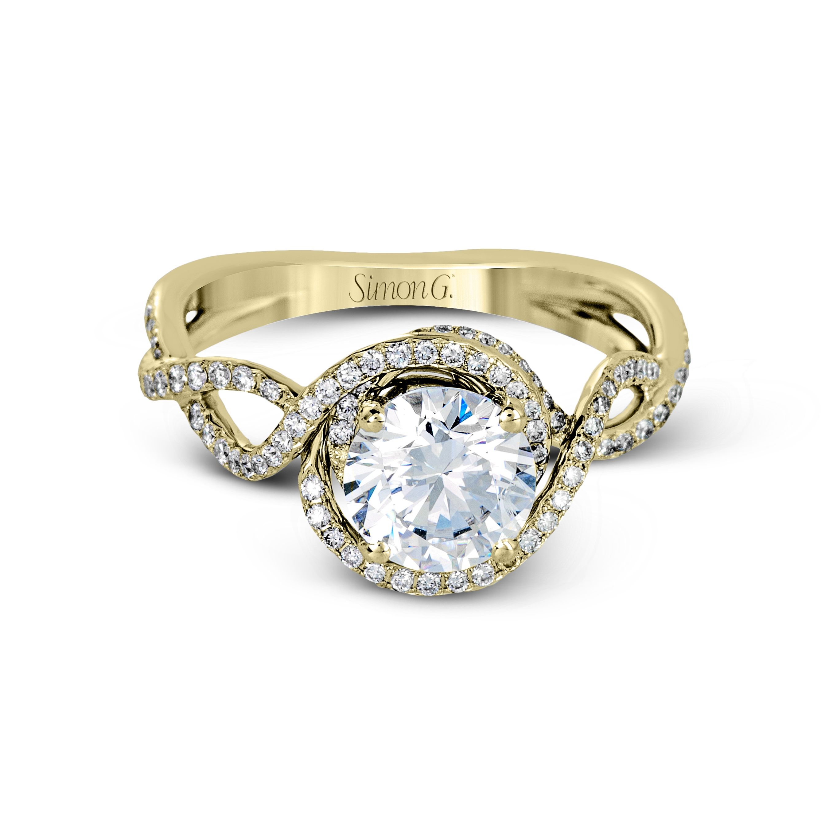 LP2304 Passion Collection Yellow Gold Round Cut Engagement Ring