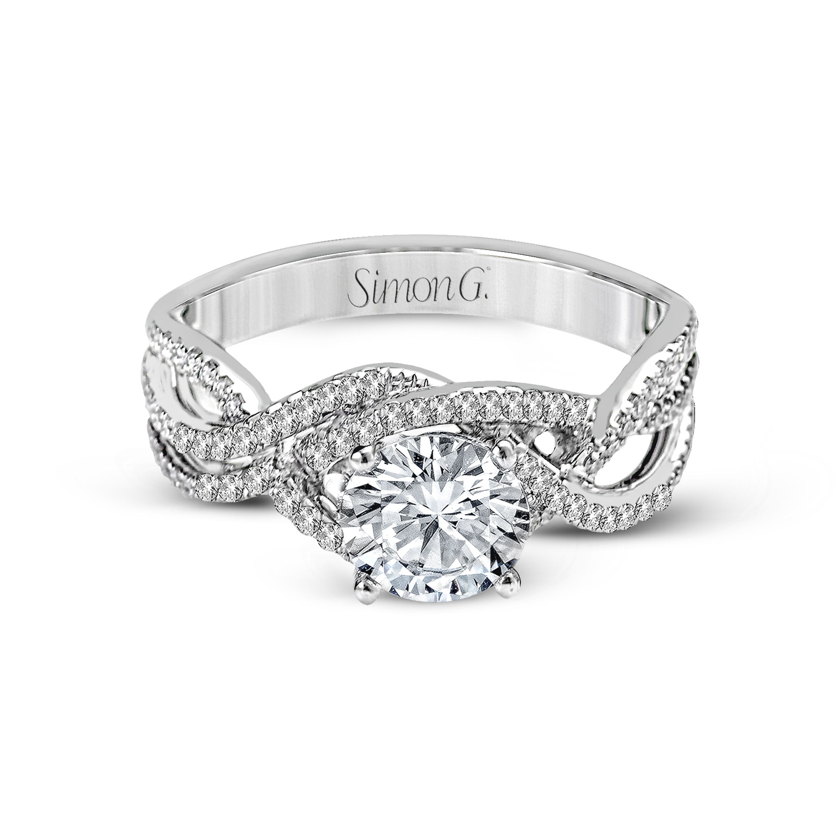 MR2593 Passion Collection White Gold Round Cut Engagement Ring