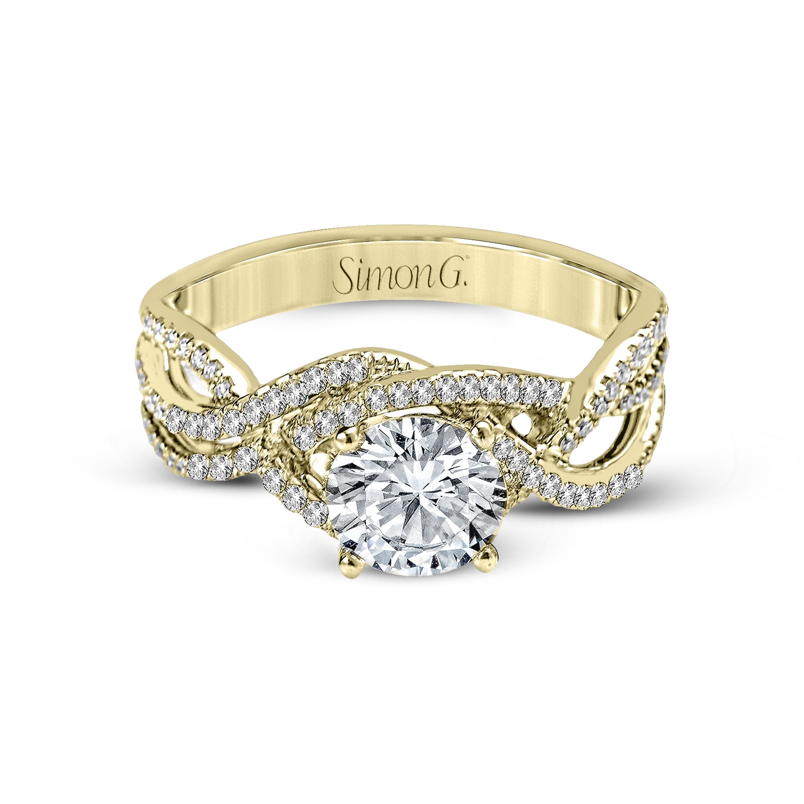 MR2593 Passion Collection Yellow Gold Round Cut Engagement Ring