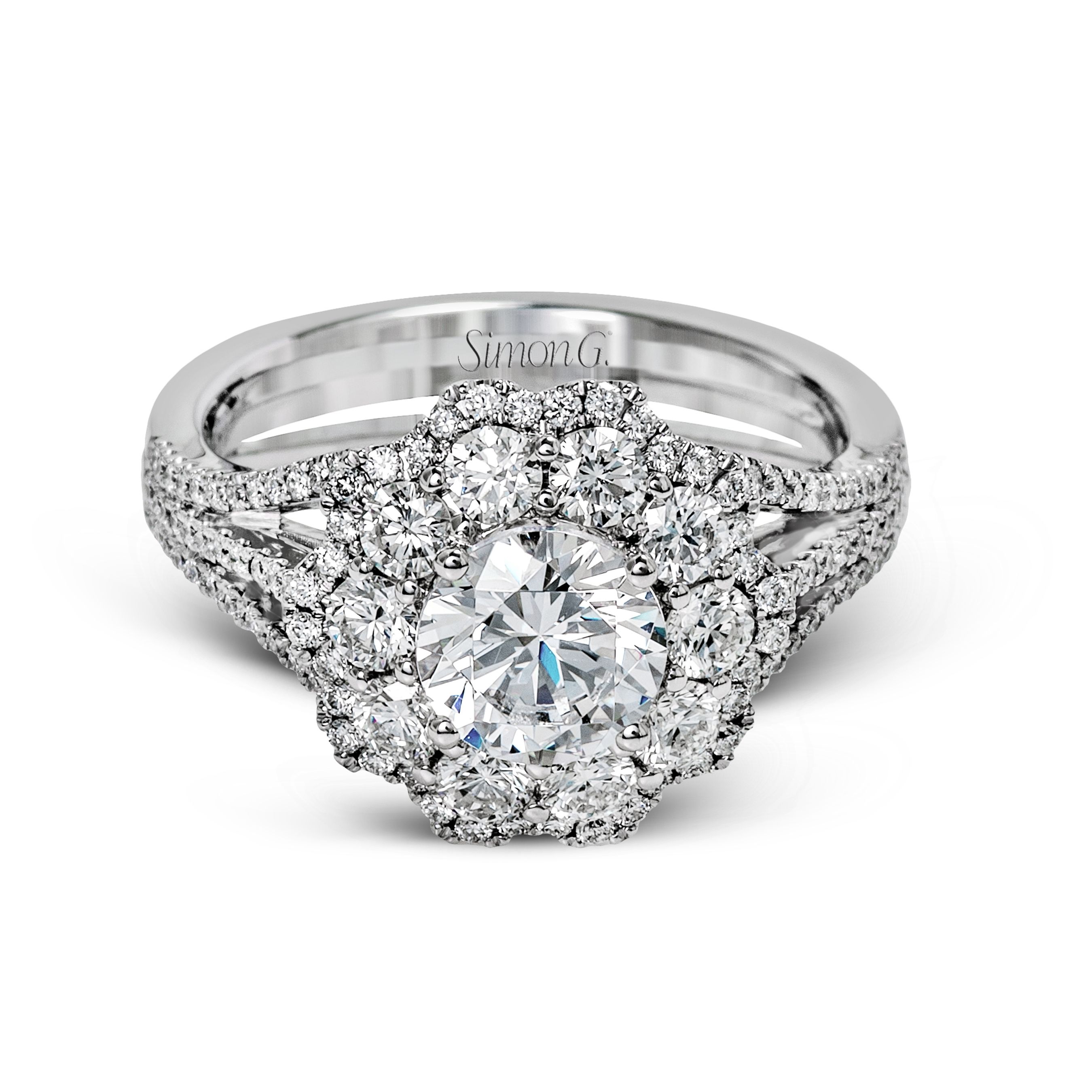 MR2624 Passion Collection White Gold Round Cut Engagement Ring