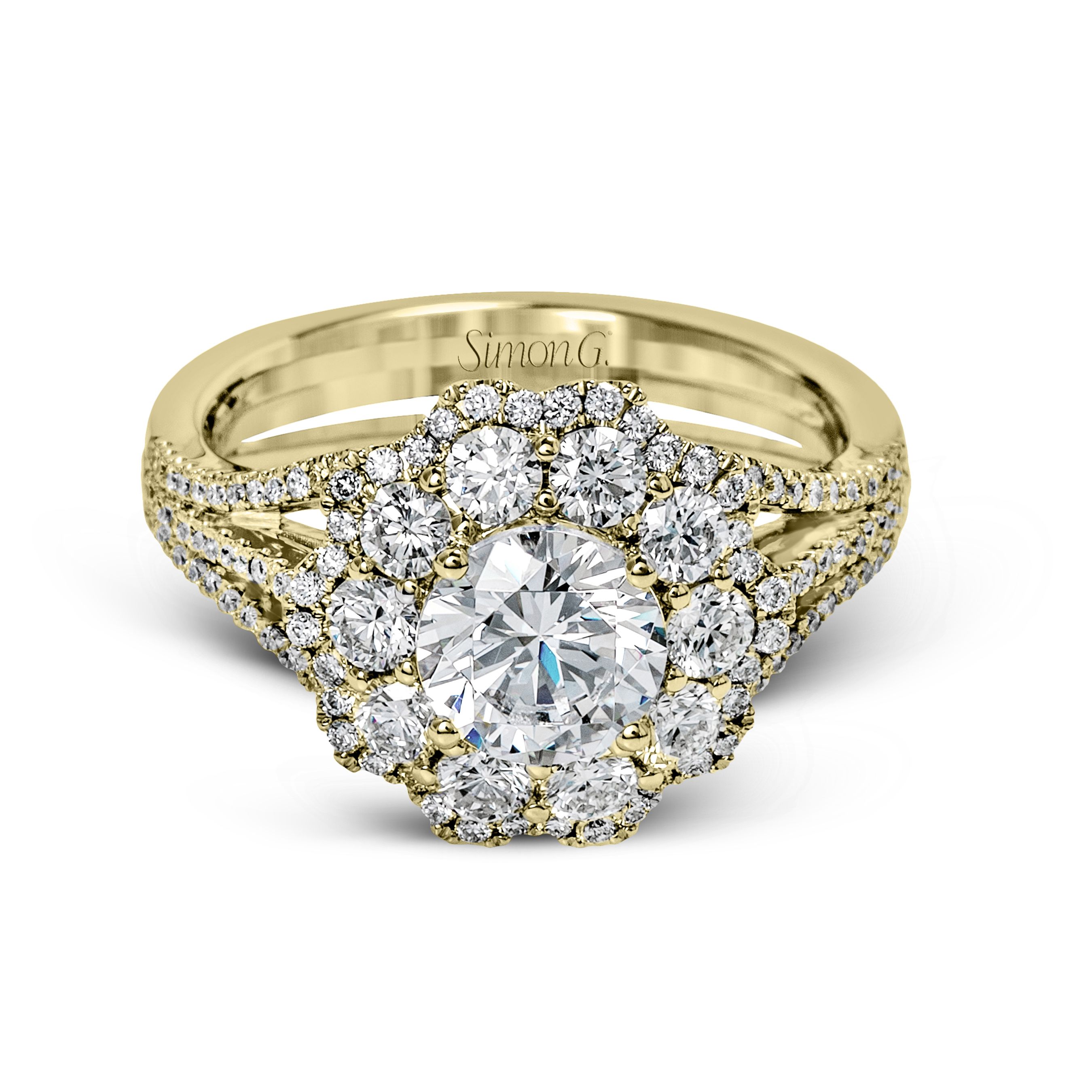MR2624 Passion Collection Yellow Gold Round Cut Engagement Ring