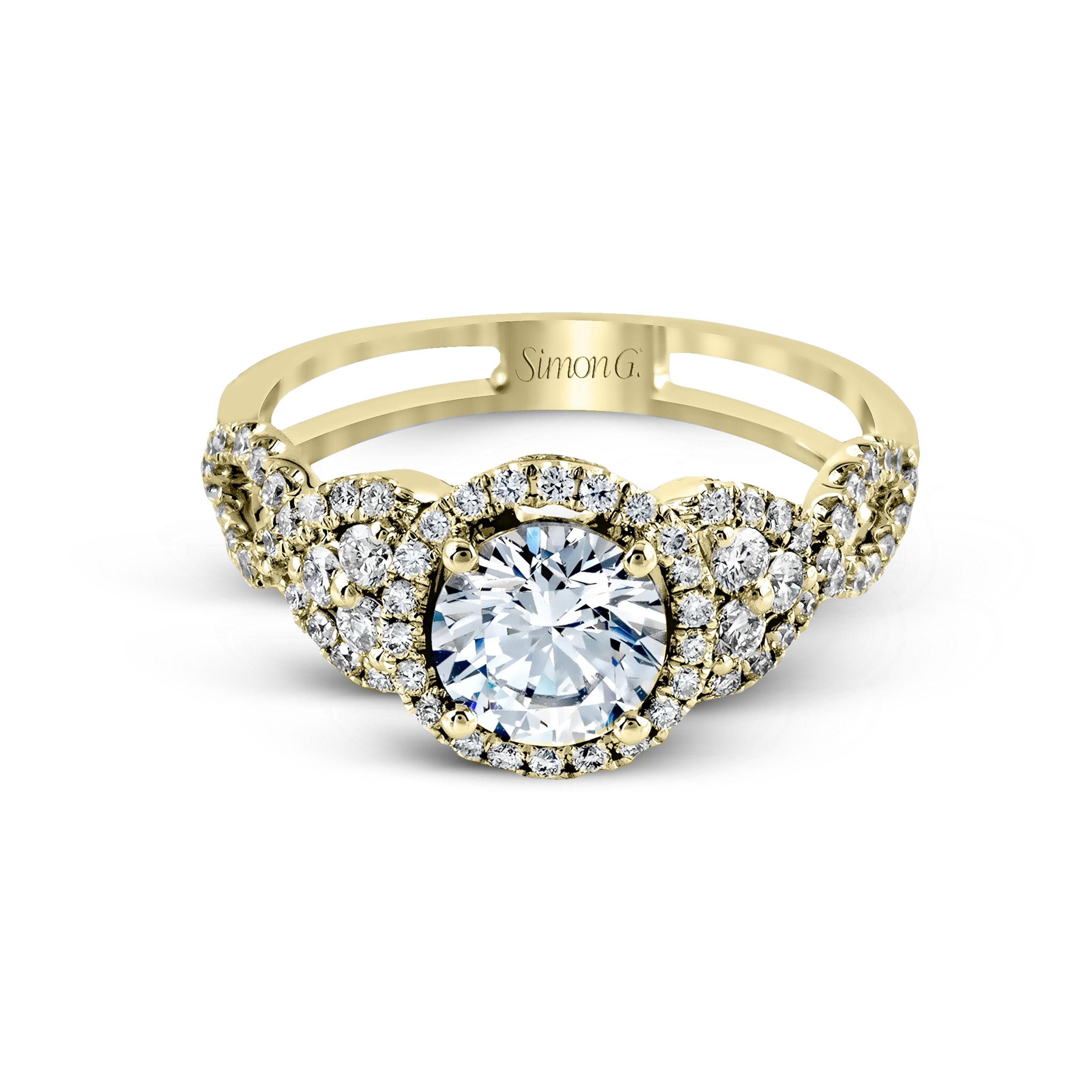 TR160 Passion Collection Yellow Gold Round Cut Engagement Ring