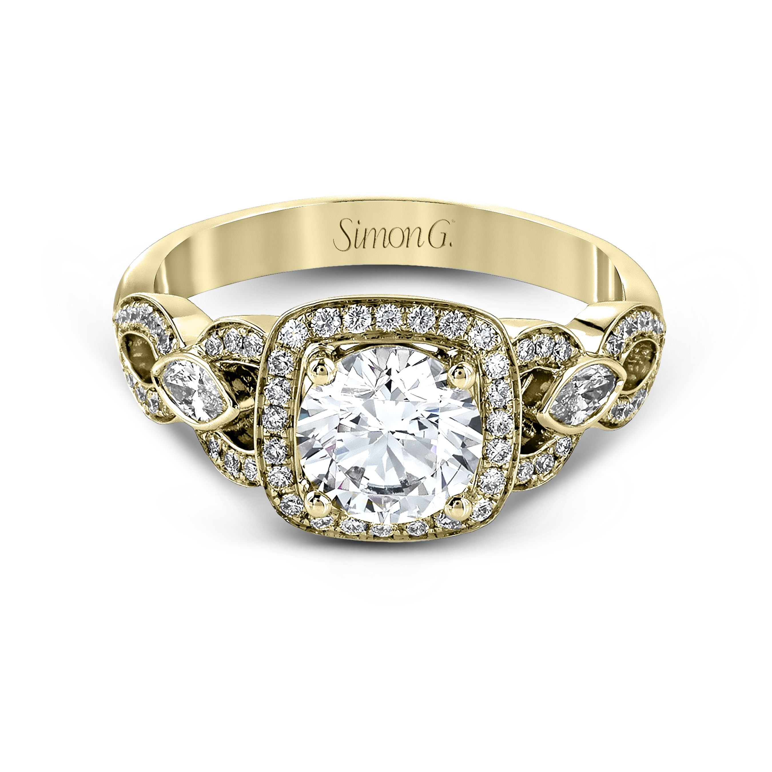 TR395 Passion Collection Yellow Gold Round Cut Engagement Ring