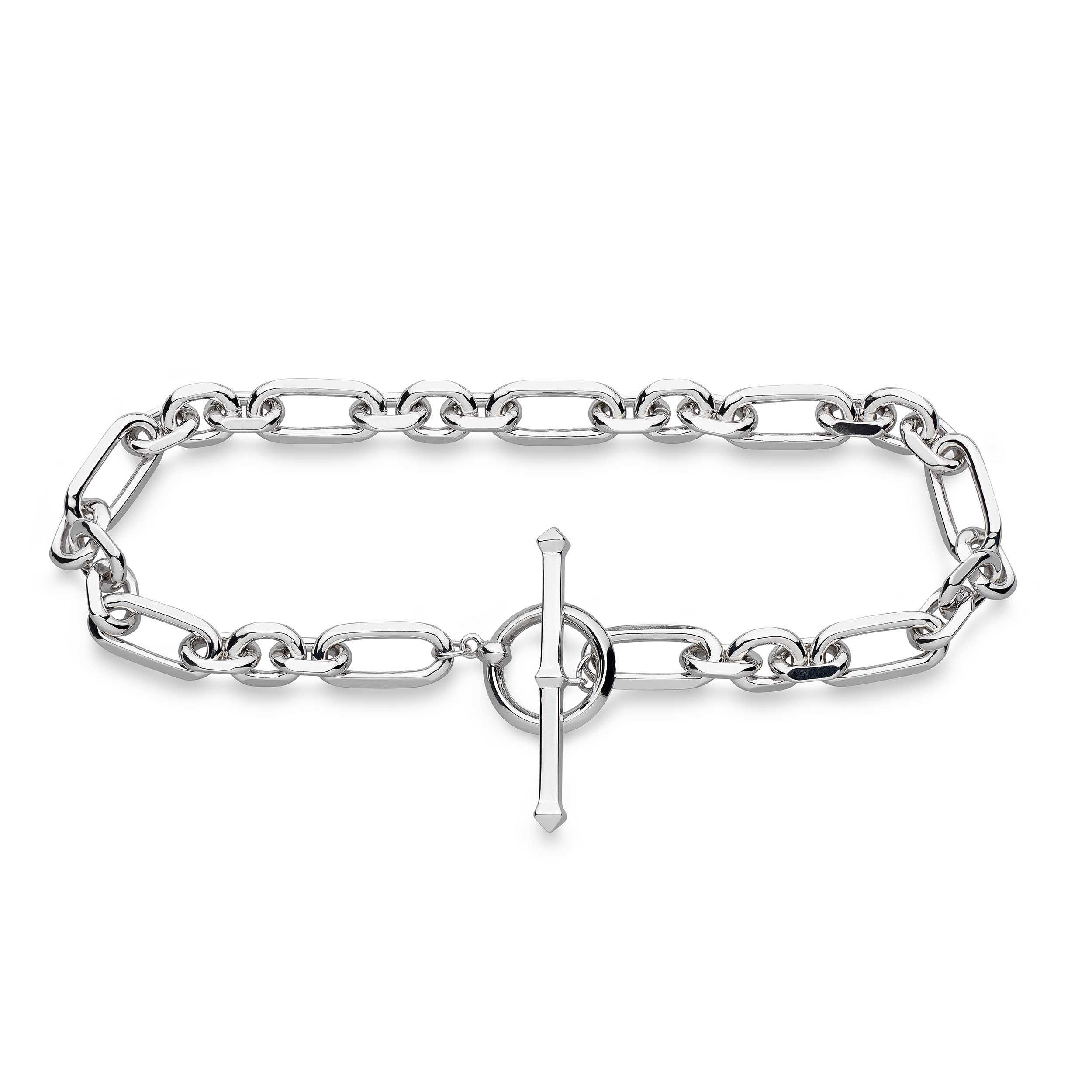 Silver Figaro Bracelet