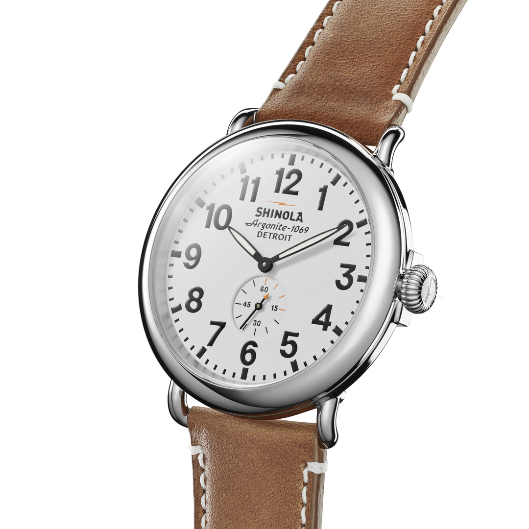 SS Shinola Runwell 47MM White Dial & Strap