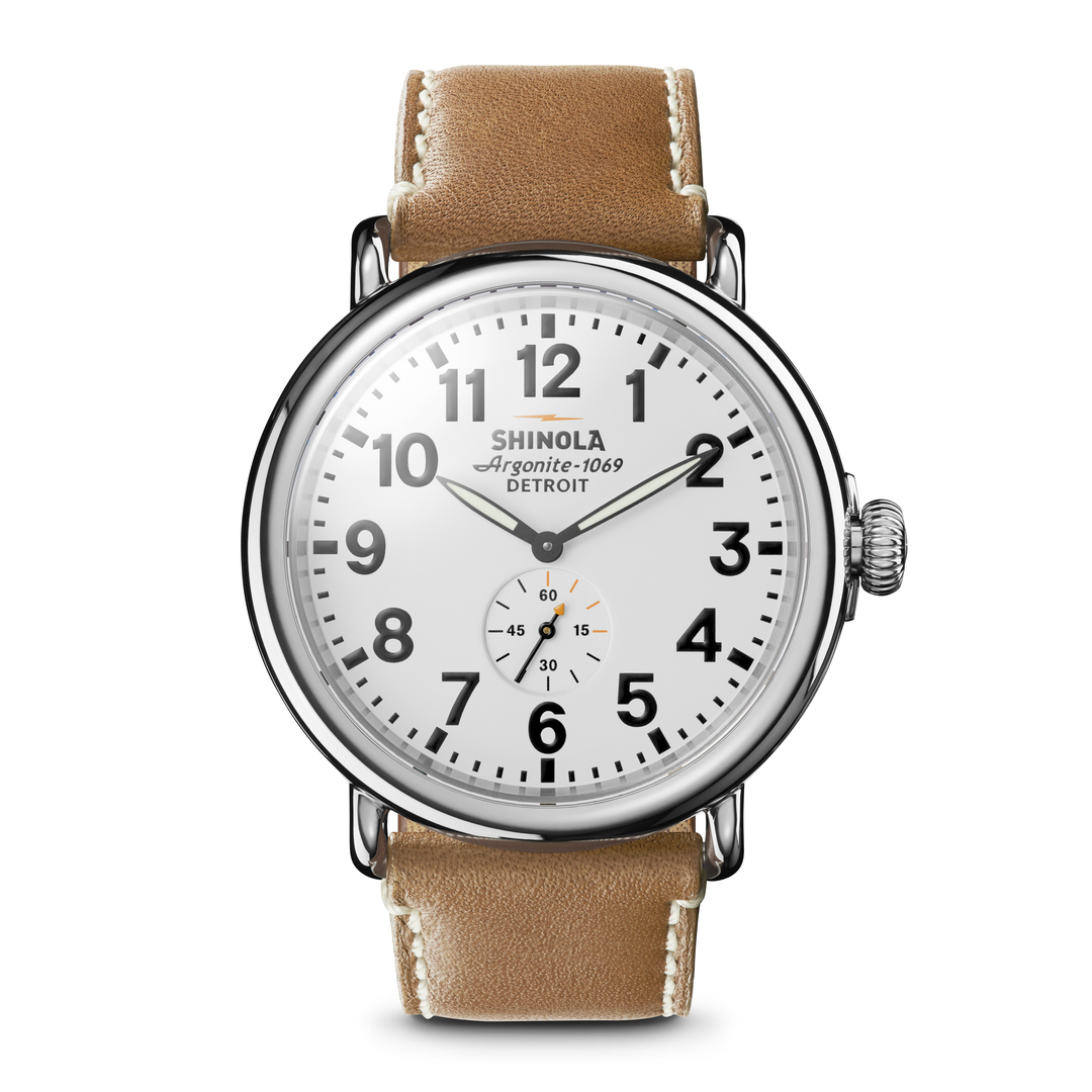 SS Shinola Runwell 47MM White Dial & Strap