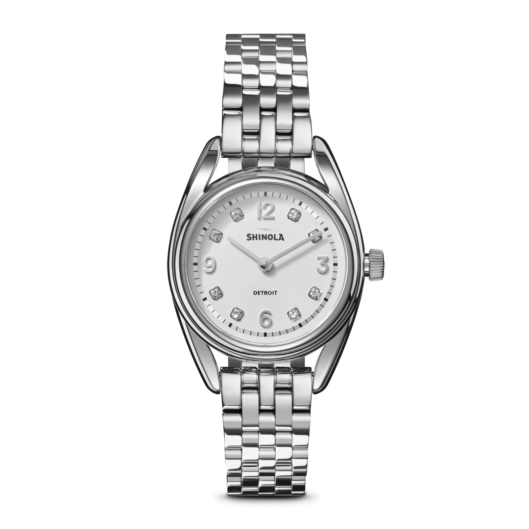 SS Shinola Derby 30.5MM Silver Dia Dial Bracelet