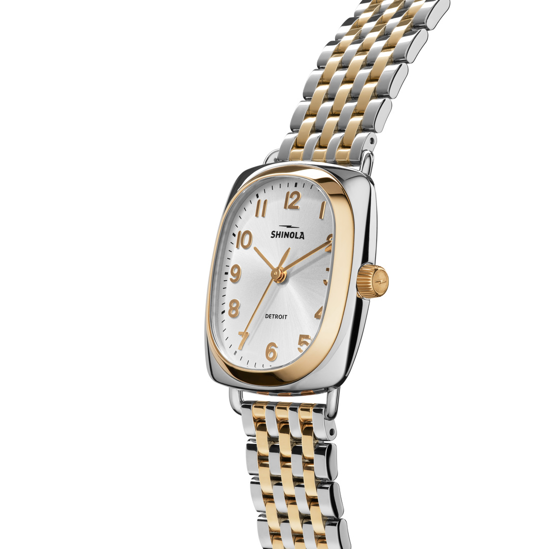 Shinola Ss/Pvd Gold Bixby 29X34MM Silver Dial