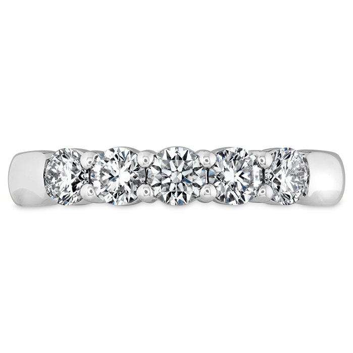 HEARTS ON FIRE 3/4ctw 5-Stone Diamond Siganture Band in 18K White Gold