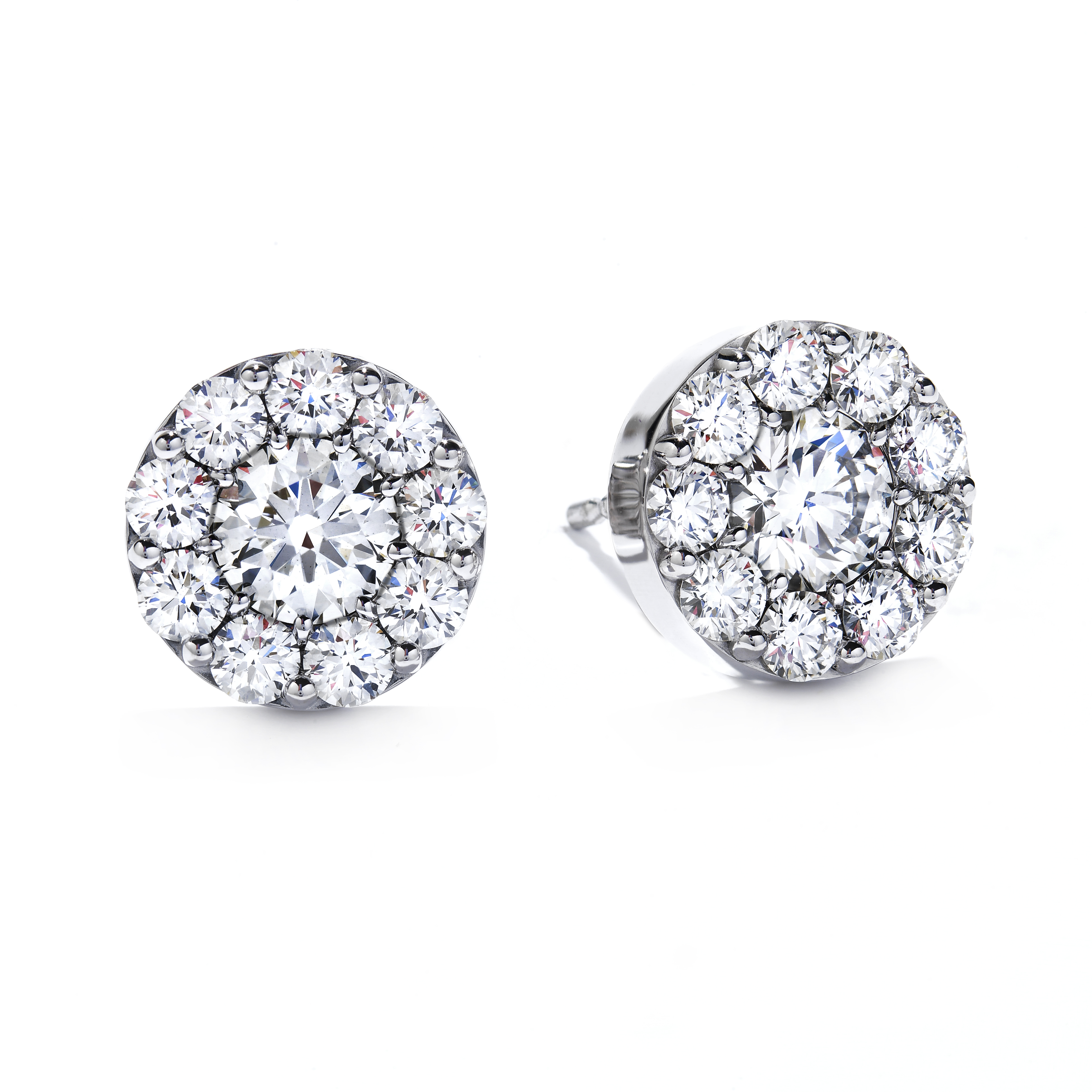 HEARTS ON FIRE 1 1/2ctw Diamond Fulfillment Stud Earrings in 18K White Gold