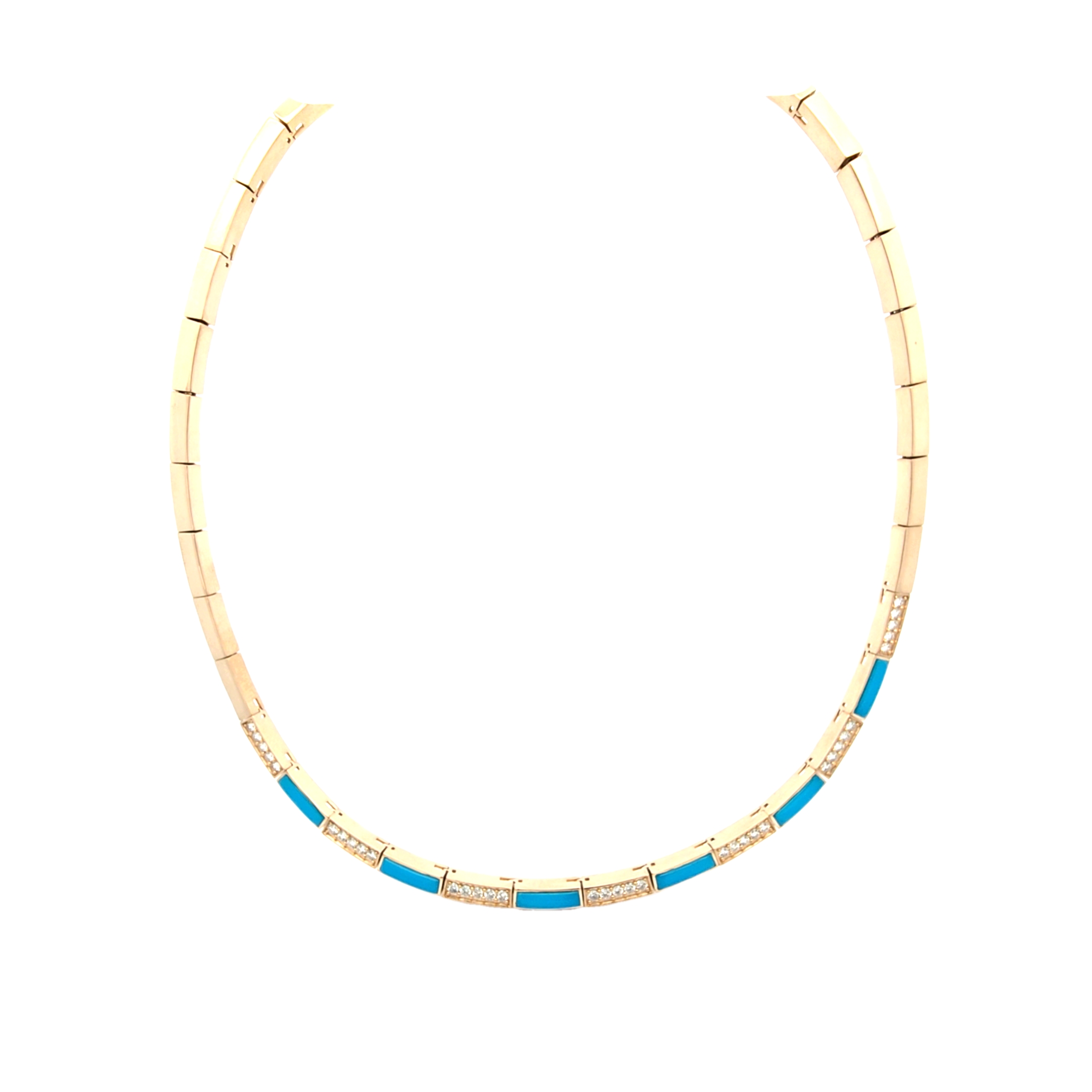 1ctw Diamond and Turquoise Necklace l KABANA