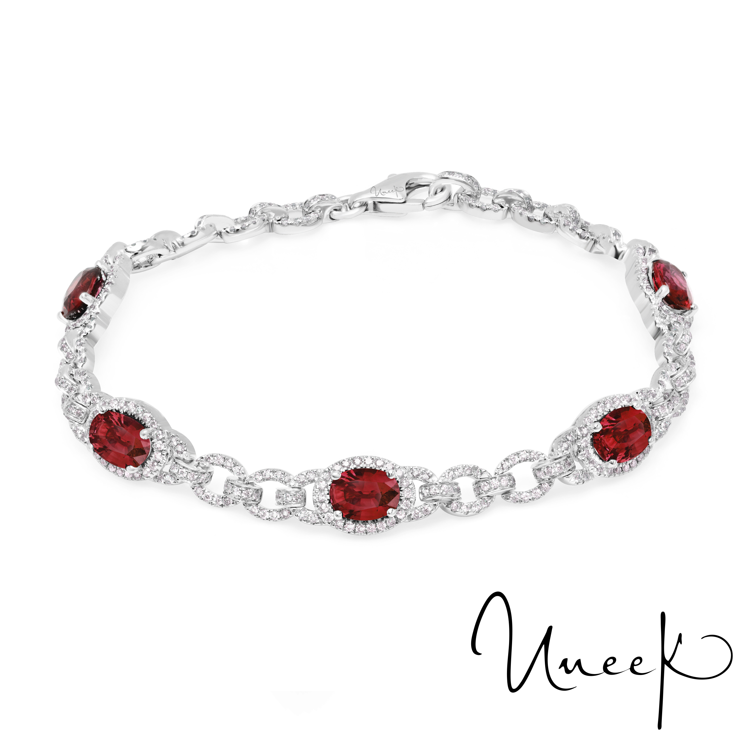 Ruby Bracelets, July Birthstone Bracelets, Handmade Silver Red Crystal