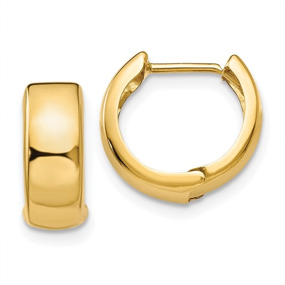 Yellow Gold Hinged Hoop Earrings