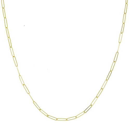 Long Link Yellow Gold Chain Necklace 2.6mm l 20 inches